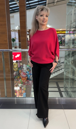 Итальянский джемпер в ягодном цвете