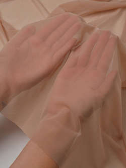 Сетка эластичная загар с розовинкой (Турция) отрезом 70х50 см