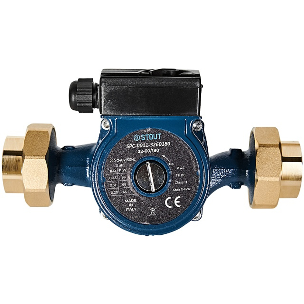 Насос циркуляционный STOUT SCP 32/60-180 с латунными гайками