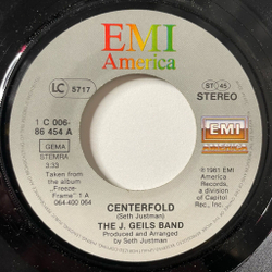 Винтажная виниловая пластинка LP The J. Geils Band Centerfold (Germany 1981) 7 дюймов, 45 RPM, Single