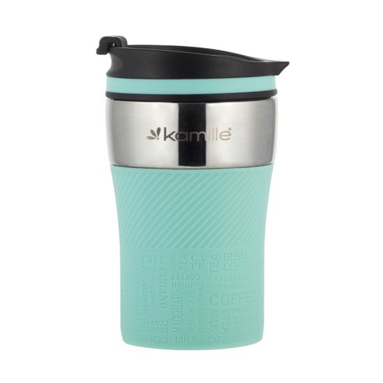 Термокружка 260 мл. из нержавеющей стали Kamille KM 2154 с TPR накладкой
