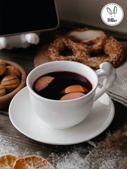 Чайная пара чашка с блюдцем Кролик 425 мл