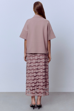 Юбка из накладного кружева