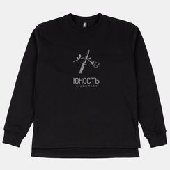 Свитшот ЮНОСТЬ Крайм тайм, черный