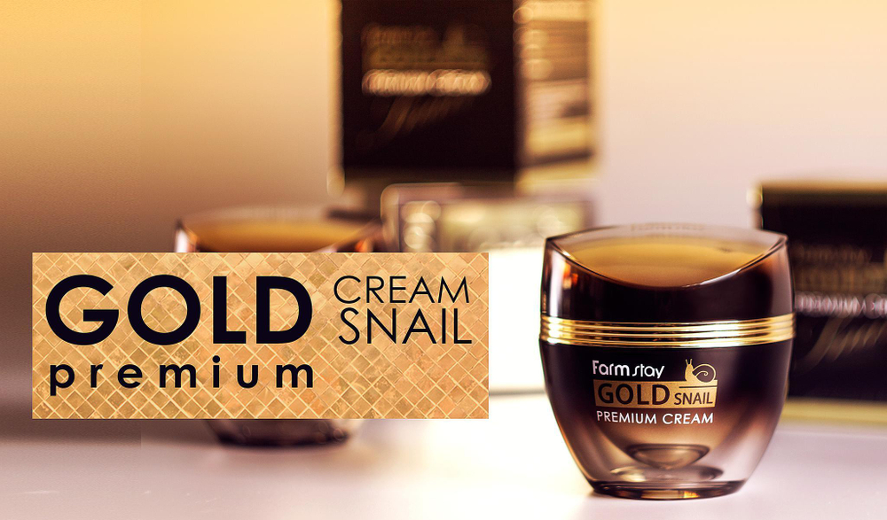 Farm Stay Gold Snail Premium Cream антивозрастной крем с золотом и муцином улитки