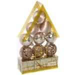 Набор украшений «Золотое свечение» 5 см (набор 12 шт), Золото