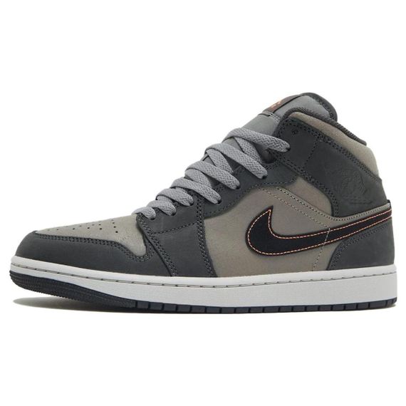 Jordan Air Jordan 1 Винтажные баскетбольные кроссовки MID Топ Серый Мужские