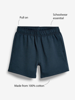 Шорты хлопковые школьные для девочки Next 861-683, Темно-синий
