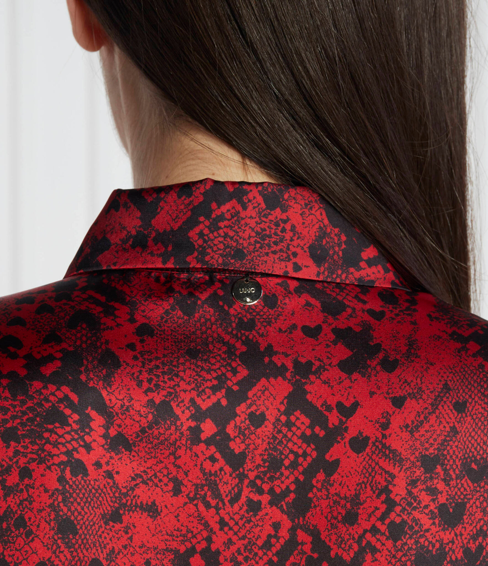 Сатиновая рубашка Liu Jo - бордовый(MF3331 T5958)