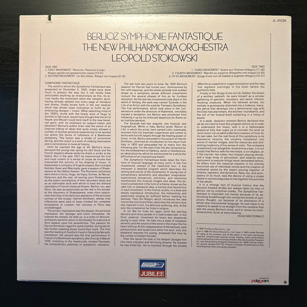 Берлиоз - Фантастическая симфония - Symphonie Fantastique (Голландия 1982г.)