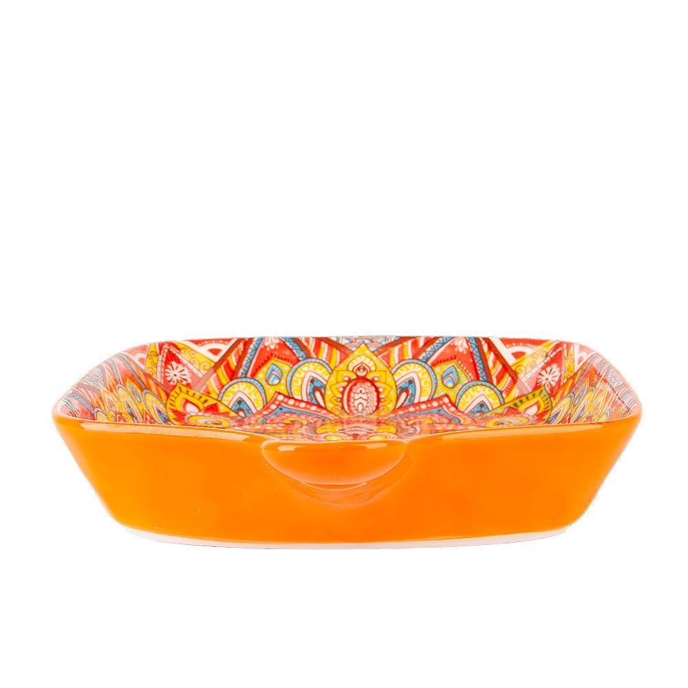 Блюдо с ручкой " " (оранжевый) 23х14,5см (min9) (транспортная упаковка)