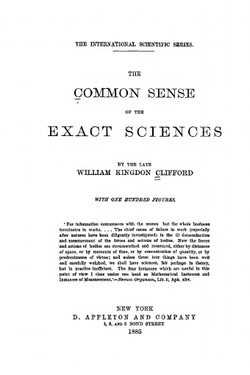 The Common Sense Of The Exact Sciences | William Kingdon Clifford