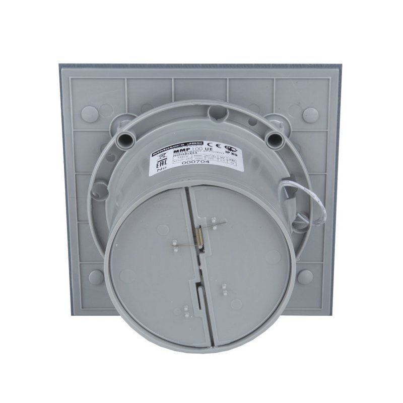 Энергосберегающий бесшумный вентилятор ММ-Р 06 UE стекло квадрат 100 м³/час 5,5 Вт с обратным клапаном мозаика хром