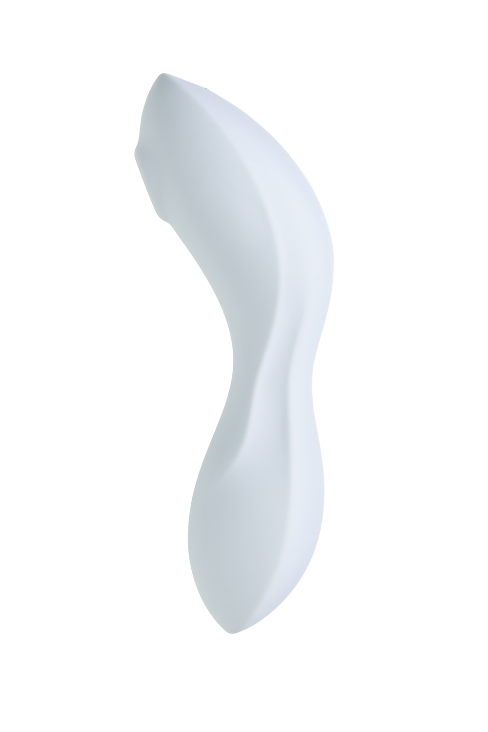 Вакуумный стимулятор клитора с вибрацией Satisfyer Curvy Trinity 5+ Connect App, голубой, 16,5 см