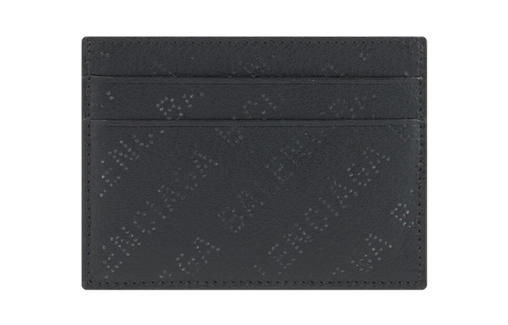 Balenciaga Cow Leather Card Holder Card Holder Men"s Black