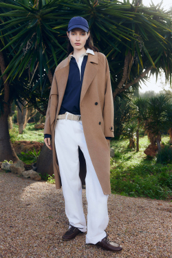 H&M Длинное пальто ручной работы из смесовой шерсти, темно-бежевый