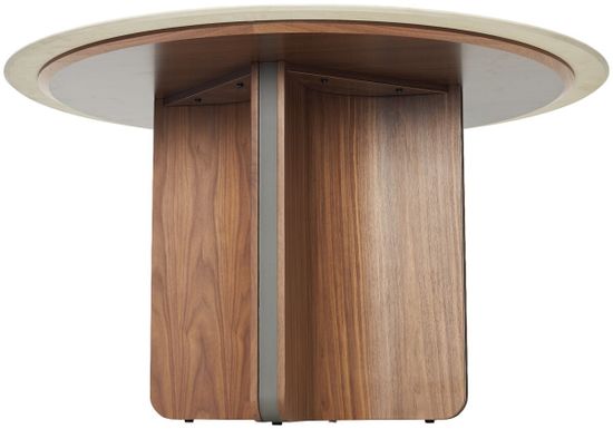 Стол CASTELA 135 Белый мрамор CA071, керамика / Орех