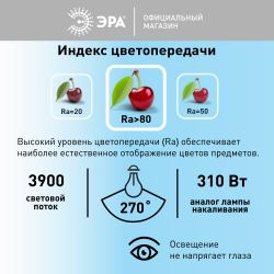 Лампа светодиодная ЭРА RED LINE LED POWER T100-40W-6500-E27/E40 R E27/E40 R 40 Вт колокол холодный белый свет