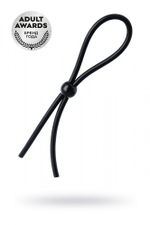 Лассо на пенис A-toys с одной бусиной черное 19,5 см