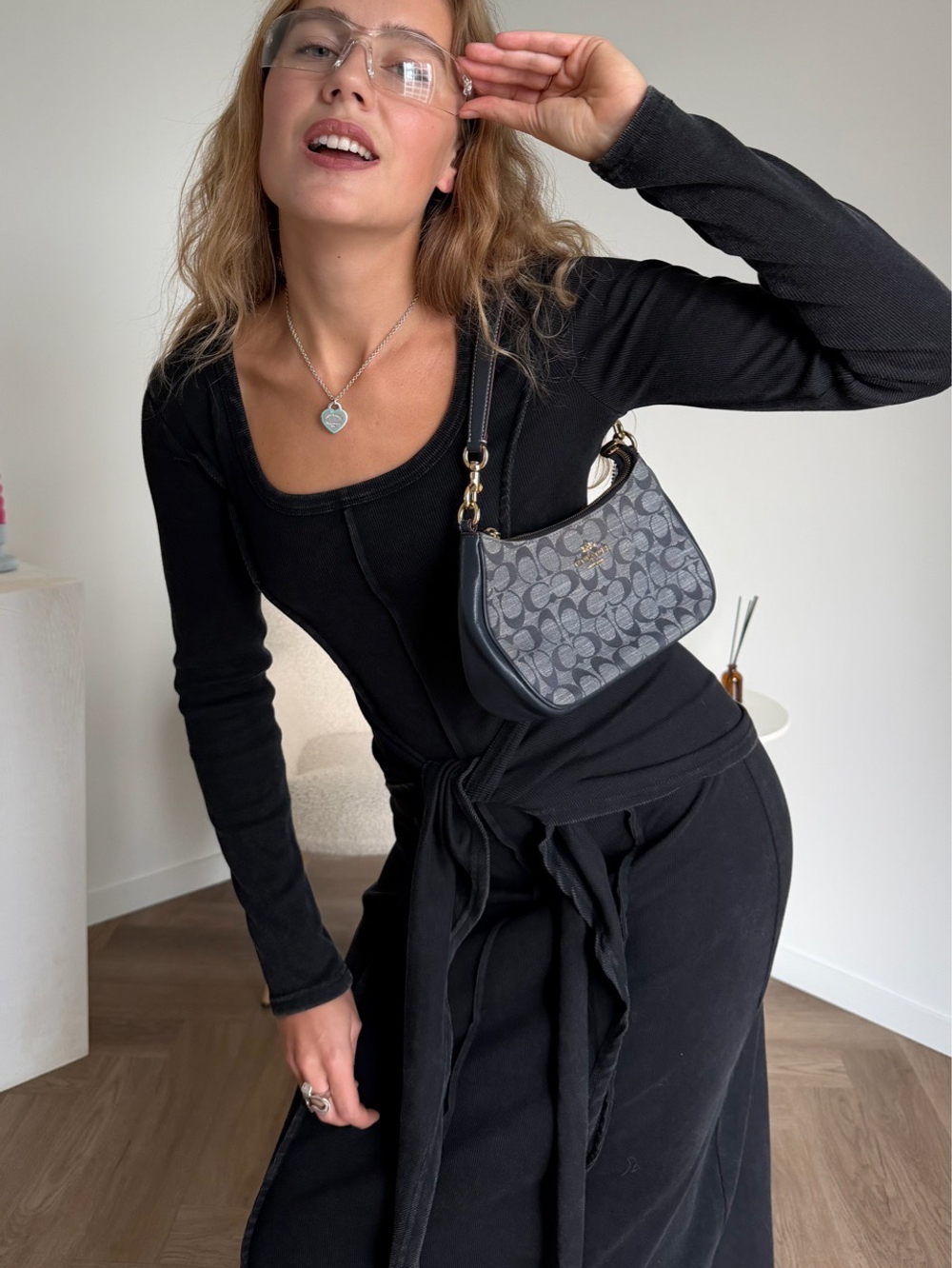 Платье лапша миди графит