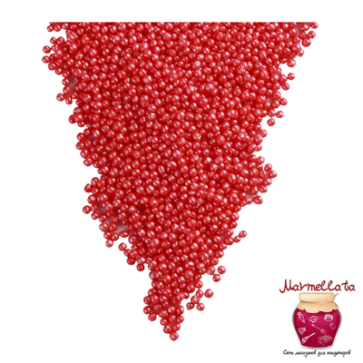 Шоколадный декор "Жемчуг КРАСНЫЙ" 2-5 мм №163, 100 гр.