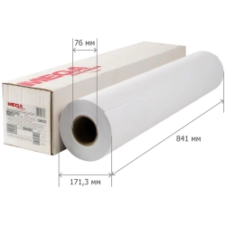 Бумага широкоформатная Комус (ProMega engineer) 80 г/кв.м, длина 175 м, ширина 841 мм, диаметр втулки 76 мм