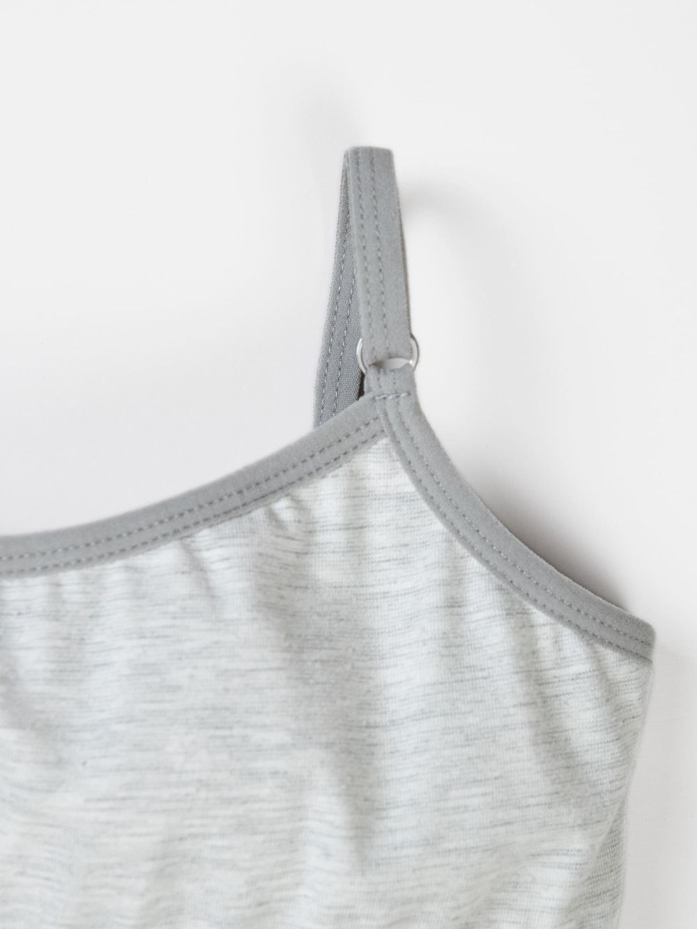 Топы для девочек "Уголь/Серый меланж" 2 шт 7+