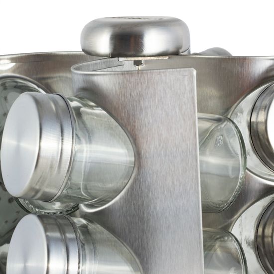 Набор ёмкостей для специй 12 шт. Ofenbach NB 101000 на круглой подставке из нержавеющей стали