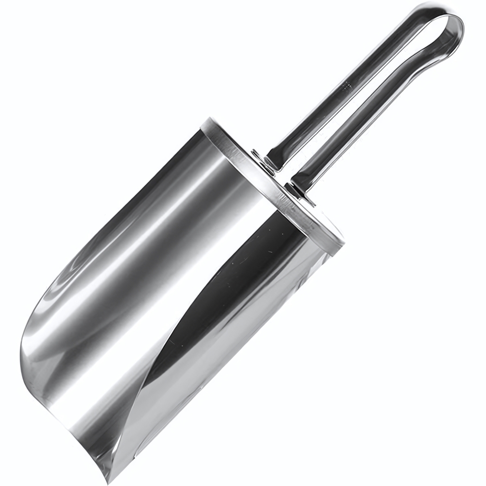 Совок для льда;сталь нерж.;,L=32,B=10см;серебрист. (Цвет: серебристый)