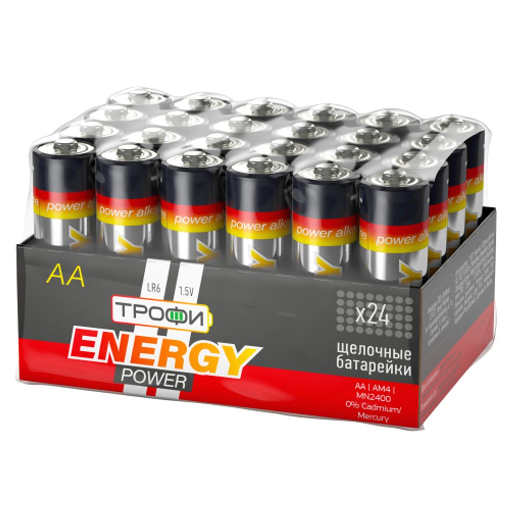 Батарейки Трофи LR6-24 bulk ENERGY POWER Alkaline | Батарейки Щелочные (Алкалиновые)
