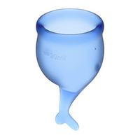 Набор синих менструальных чаш Satisfyer Feel secure Menstrual Cup