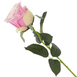 GAEM Цветок искусственный с каплями росы "Роза", L9 W8 H51 см