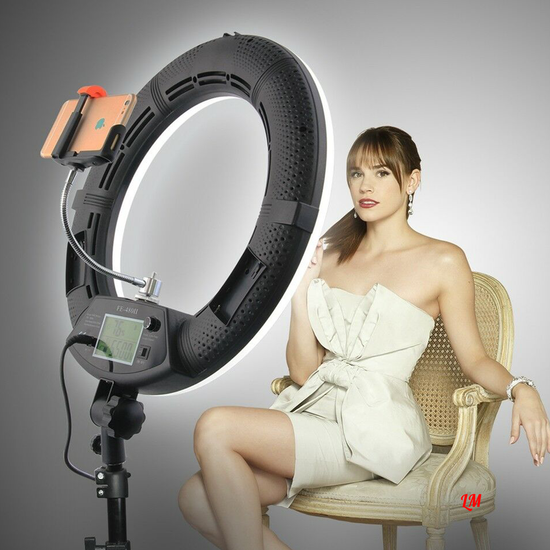 Кольцевая светодиодная LED лампа RL-21 Soft Ring Light 54см с пультом