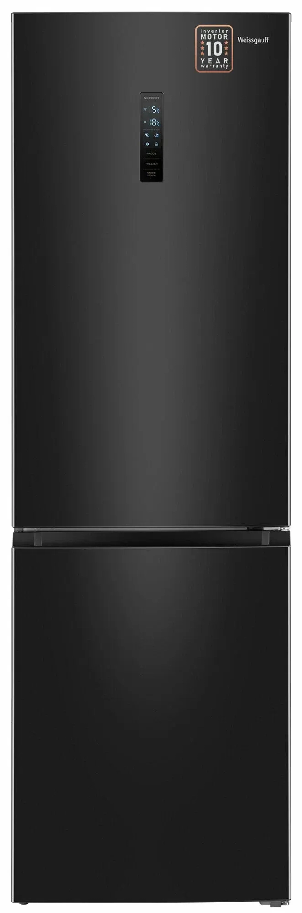 Холодильник двухкамерный Weissgauff WRK 2000 Total NoFrost Inverter Black Inox (q)