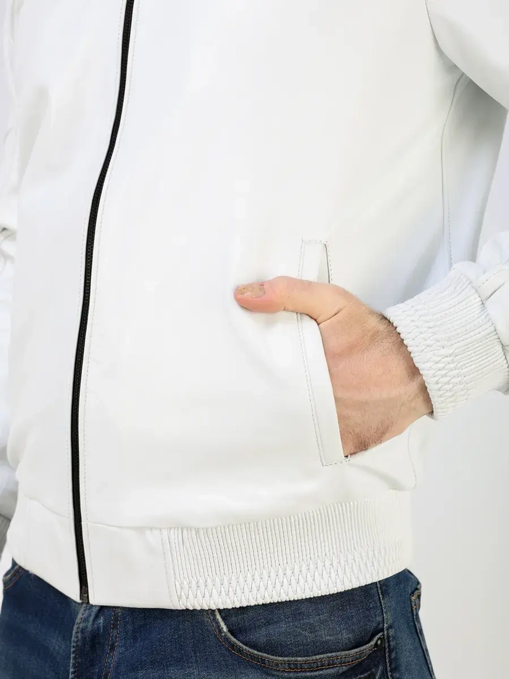 Кожаная куртка демисезонная Турция бомбер