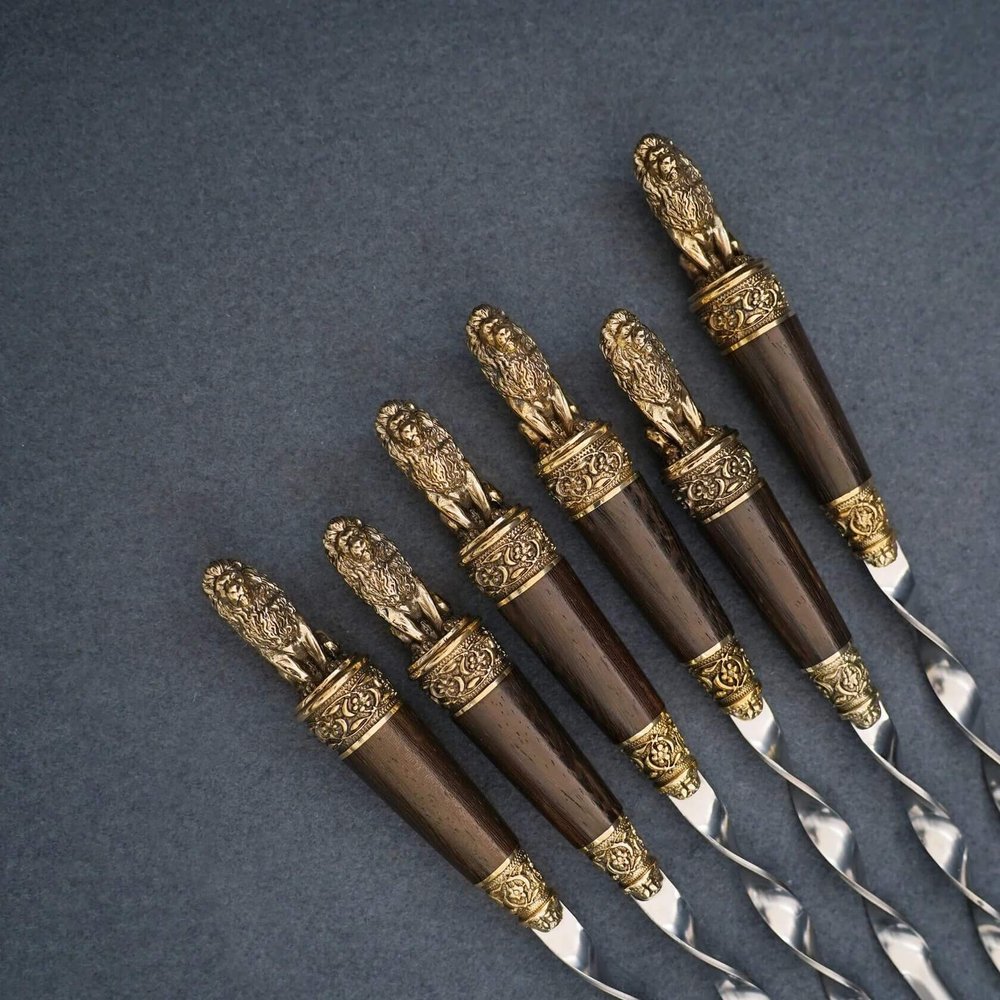 Подарочный набор шампуров "Львы"