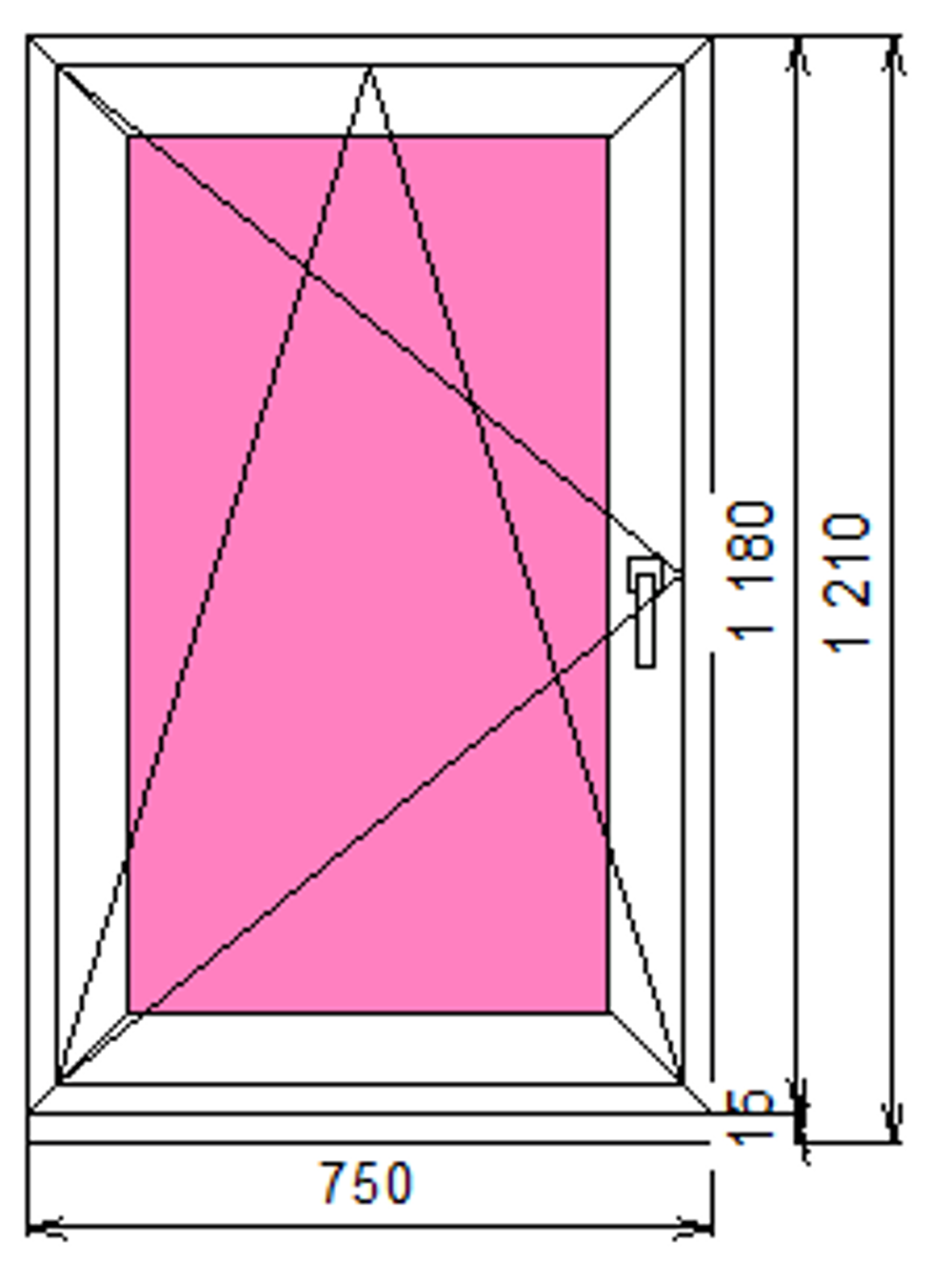 Пластиковое окно 1180 х 750 ТермА Эко