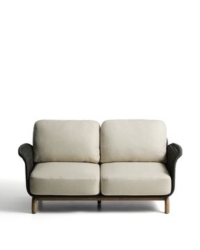 Уличный диван Alipa из акации и темно-серой веревки 165 см