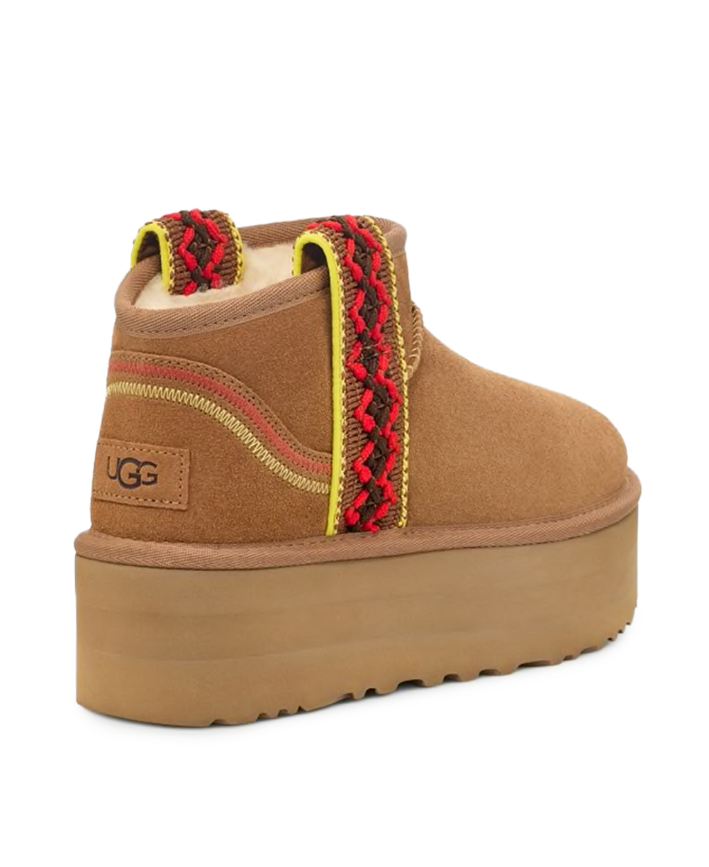 UGG ULTRA MINI BRAID PLATFORM-Chestnut