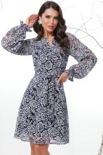 Платье синее кружевное с подкладом DStrend (Акция)