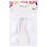 Заколка для волос зажим с бантиком, с длинными хвостиками, белый, MONTE VITA, 457113