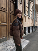 Пуховик North шоколадный