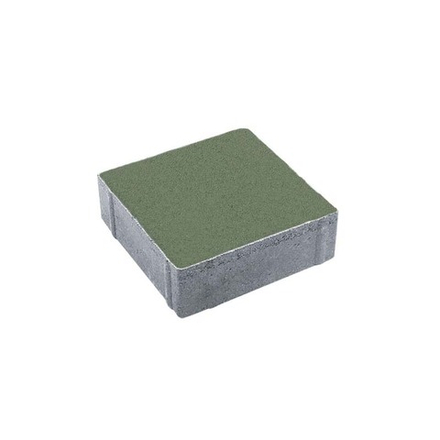 Тротуарная плитка КВАДРАТ 200х200 мм - Стандарт Зеленый