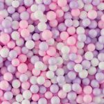 Шарики пенопласт, Цветной микс, Розовый/Сиреневый, Макарунс, 6-8 мм, 20 гр.
