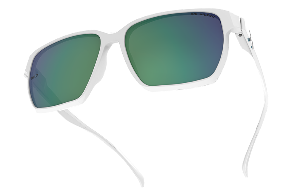 Спортивные очки HILX Rebel Shiny Solid White / Green Mirror Polarized Lens