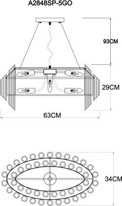 Подвесная люстра Arte Lamp