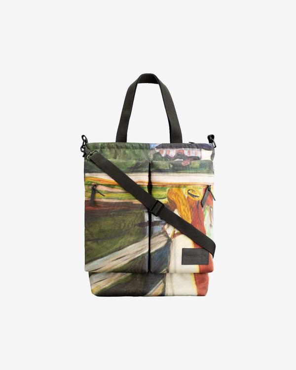 Шоппер Shopper Девушки на мосту (Эдвард Мунк) зеленый - фото 1