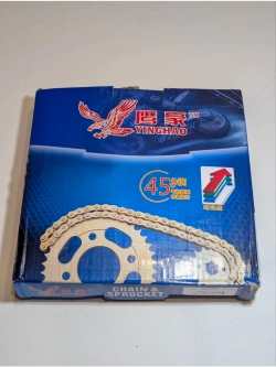 -x Звезды трансмиссии 428-14/36+цепь 98L Дельта, Альфа