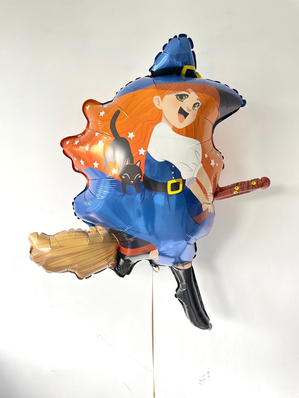 Шар-фигура, фольга, "Хэллоуин. Ведьма на метле" (FM), 36"/91 см (БГ-37)  Изображение4