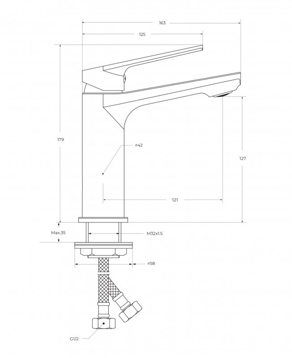Комплект смесителей для ванной комнаты CEZARES COMFORT-CVD/LS-01